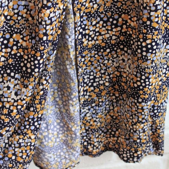 ELOQUII Elements Plus Size Mixed Dot Print Midi Dress with Smocked Bodice 22/24 - Picture 4 of 9